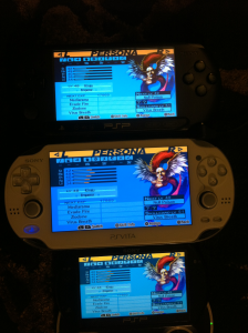 PSP Street (top) vs PS Vita (middle) vs PSP Go (bottom)